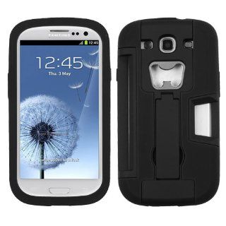 SAM Galaxy S III (i747/L710/T999/i535/R530/i9300) Black/Black Symbiosis Stand Protector Cover(with Bottle Opener) Electronics