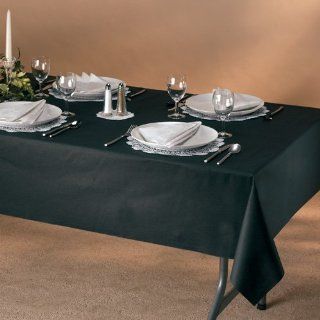 Hoffmaster 8108 D13 Linen Like Solid Black Color In Depth Table cover, Banquet Size 50 x 108 inch    20 per case.   Party Tablecovers