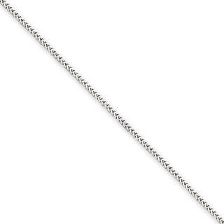 .9mm. 14 Karat White Gold, Solid Franco Chain   18 inch Jewelry