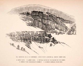 1892 Wood Engraving Diagram Chimborazo Mountain Volcano Andes Edward Whymper   Original Wood Engraving   Prints