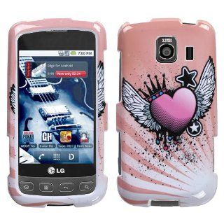 LG LS670, UX670 Optimus S/U Hard Plastic Snap on Cover Crowned Heart AT&T (does not fit LG P509 Optimus T) Cell Phones & Accessories