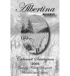 2005 Albertina Wine Cellars Grand Reserve Cabernet Sauvignon 750 mL Wine