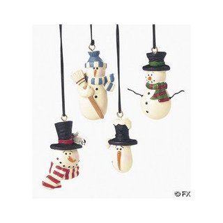 12 Mini SNOWMAN Ornaments/CHRISTMAS Tree/HOLIDAY DECOR/SNOWMEN/Gift/DECORATION   Decorative Hanging Ornaments