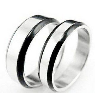 His & Hers Matching Set Korean Style Titanium Couple Wedding Band Set Ring in a Gift Box (Size Selectable)  R324 Jewelry