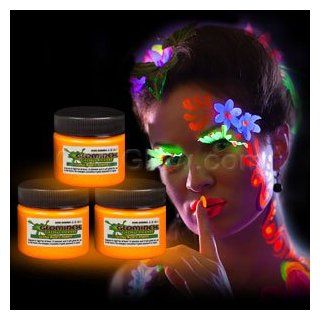 Glominex Glow in the Dark Face and Body Paint 1 oz Jar   Orange Toys & Games