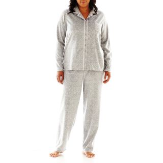 Earth Angels Microfleece Pajama Set, Grey, Womens