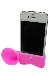 GO IC673 Portable Horn Stand Loud Speaker for iPhone 4/4S   1 Pack   Retail Packaging   Pink Cell Phones & Accessories
