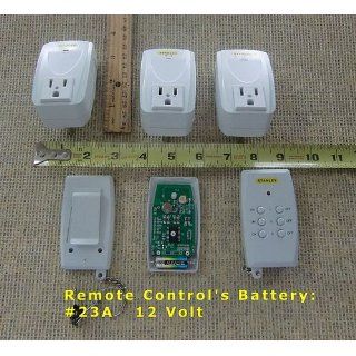 Stanley 31164 Indoor Wireless Remote Control with Single Transmitter, White, 3 Pack   Lighting Accessories  