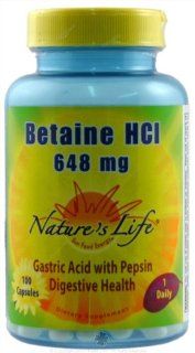 Betaine Hcl 648 mg 100 Caps Health & Personal Care