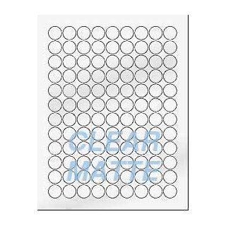(6 SHEETS) 648 3/4" Blank Round Circle Clear MATTE (Transparent) LASER Stickers for Laser Printers. Size 8 1/2"x11" Standard Sheets  Printer Labels 