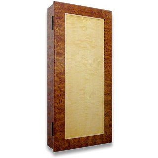 Wall Mounted Jewelry Armoire Cabinet Bubinga and Curly Maple Wood, 30", Handcrafted in the USA  