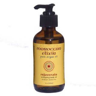 REJUVENATE Energizing Body Oil 4 oz. Moroccan Elixir Pure Argan Oil  Beauty