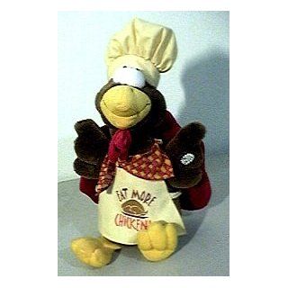 Rocking Gobbler 17 Inch Plush Turkey Sings Rockin Robbing with EAT More Chicken Apron Toys & Games