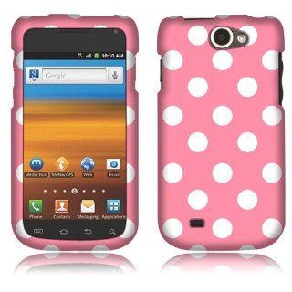 Samsung Exhibit II 4G T679 Pink Polka Dots Cover Cell Phones & Accessories