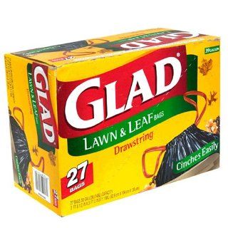 Glad Lawn & Leaf Bags with Drawstring, 39 Gallon 27 bags Health & Personal Care