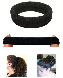 Burlyband   (3 Pack) Premium Ponytail Holder for Extra Thick Hair. A Seamless Heavy Duty Elastic Hair Tie with Super Strong Hold and Easy Removal.  Beauty