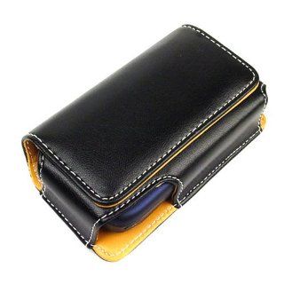 Universal Horizontal Large Eva Pouch Leather Case with Clip   Black for Audiovox 6600, 6700, Palm Treo 600, 650, 700w, 700p, 700wx, 680, 750, 755p,htc 8125, 8525, 8925, Mda, Wing, 6800, Samsung I730, I830, I760, Blackberry 8800, 8820, 8830, 8300, 8310, 832
