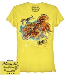 MIAMI INK Crouching Tiger Girls Juniors Shirt Fashion T Shirts