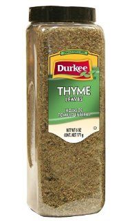 Durkee Thyme Leaves, Whole, 6 Ounce Packages (Pack of 2)  Thyme Spices And Herbs  Grocery & Gourmet Food