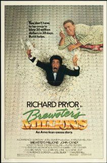 Brewsters Millions 1985 Original Movie Poster Comedy John Candy, Lonette McKee, Richard Pryor Entertainment Collectibles