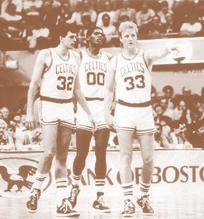 Boston Celtics Kevin McHale, Robert Parish, Larry Bird 11" X 14" Sepia Poster  Prints  