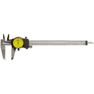 Mitutoyo 505 682 Dial Caliper, Stainless Steel, Yellow Face, 0 200mm Range, +/ 0.03mm Accuracy, 0.01mm Resolution Mitutoyo Metric Dial Caliper