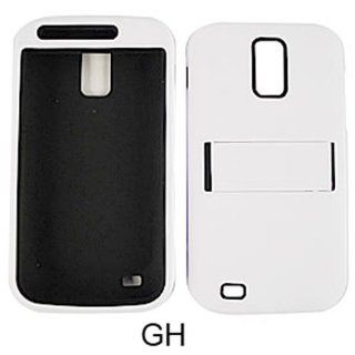 1 PIECE ACCESSORY CASE COVER FOR SAMSUNG GALAXY S II HERCULES T989 BLACK SKIN WITH WHITE SNAP STAND JELLY 03 Cell Phones & Accessories