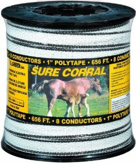 Fi Shock PT 190 1 Inch Polytape, 200 Meters/656 Feet Spool (Discontinued by Manufacturer)  Horse Fence  Patio, Lawn & Garden