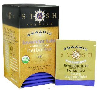 Stash Premium Organic Lavender/Tulsi Herbal Tea, 18 Tea Bags  Grocery Tea Sampler  Grocery & Gourmet Food