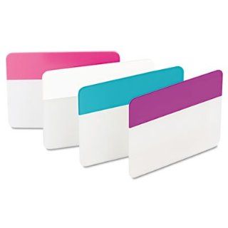 Post It 686 PWAV Durable File Tabs, 2 x 1.5, Aqua, Pink, Violet, White, 24 Pack  Tab Inserts 