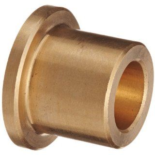 Bunting Bearings CFM009014014 Cast Bronze C93200 SAE 660 Flanged Sleeve Bearings, 09mm Bore x 14mm OD x 14mm Length   19mm Flange OD x 2.5mm Flange Thick
