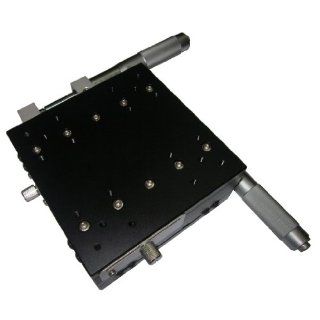 MPositioning T125XY 50R XY Linear Translation Stage, Cross Roller Bearing Stage with 50 mm of Travel, Large Area Platform Size, 125 mm x 125 mm, Provides High Load Capacity of 15 kg, Right Handed Configuration, Easily set up in XYZ System Precision Measur