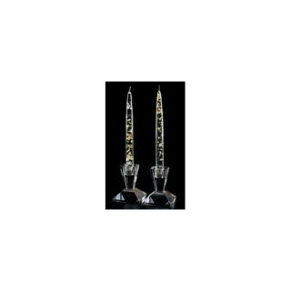 Crystal and Glass Candlestick (Set of 2)