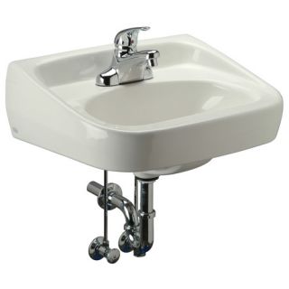 Zurn Standard Arm Bathroom Sink with Half Pedestal