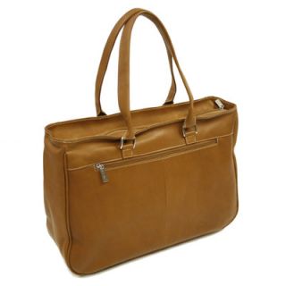 Piel Leather Fashion Avenue Shoulder Buckle Tote in Saddle