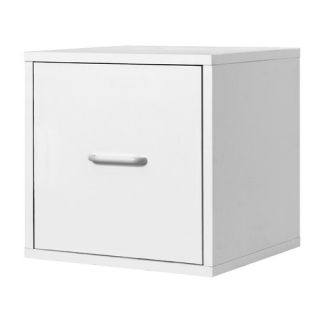 Modular Storage Cube with File Drawer in White