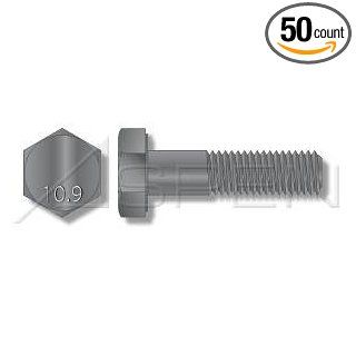 (50pcs) Metric DIN 931 M12X50 Hex Head Cap Screw with Part Thread Class 10 Steel Ships Free in USA Cap Screws And Hex Bolts