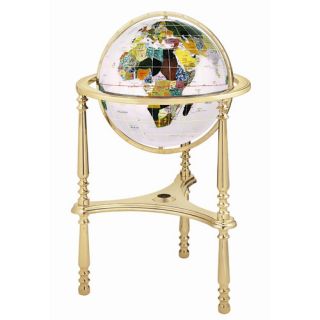 13 Ambassador Opal Globe with Three Leg High Stand in Gold