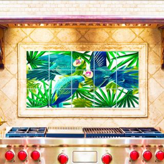 LMT Tile Murals Parrots Kitchen Tile Mural in Multi Colored