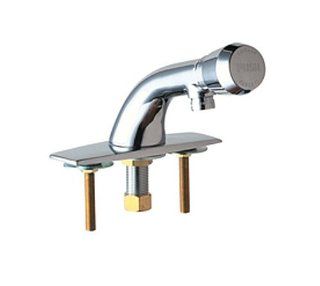 Chicago Faucets 857 E12 665PSHCP Lavatory Metering Sink Faucet, Chrome   Touch On Bathroom Sink Faucets  