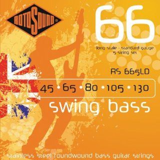 Rotosound RS665LD Swing 66 Bass Guitar Strings   .045 .130 Long Scale 5 Str Musical Instruments