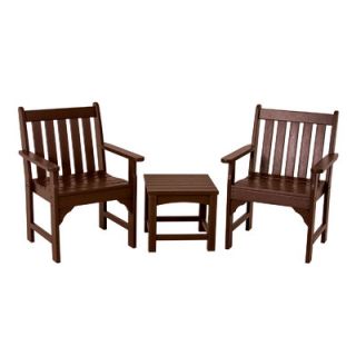 POLYWOOD® Vineyard 3 Piece Garden Chair Set
