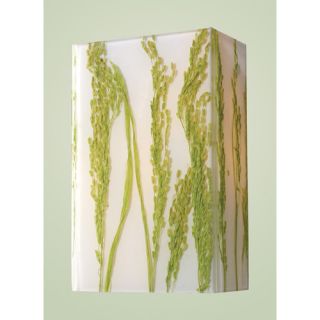 Modern Organics 2 Light Wall Sconce with Sawgrass Shade
