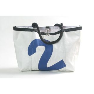 Ella Vickers Rope Tote in White Sailcloth and Number