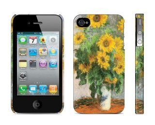 Iphone 4 / 4s Case Sunflowers 1881 Claude Monet Cell Phone Cover Cell Phones & Accessories