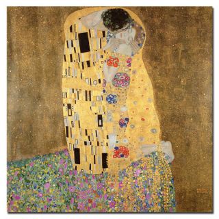 Trademark Fine Art The Kiss, 1907 8 by Gustav Klimt Painting Print