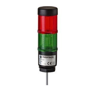 Werma 693 010 55 Kompakt 36 LED Light Signal Tower with 2m Cable, 24VDC, Red/Green Tower Stack Lights