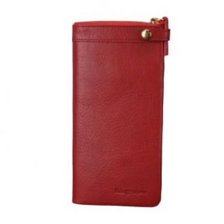 Haagendess Women's Genuine Leather Bifold Wallet With Detachable Card Case Red