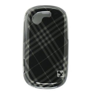 Samsung Gravity T T669 Crystal Design Case   Smoke Diagonal Checker Design Cell Phones & Accessories