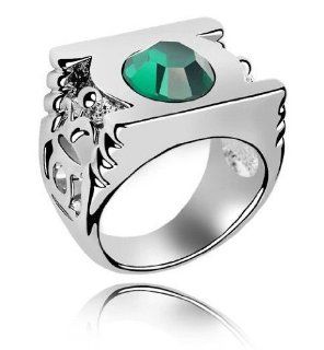 Charm Jewelry Swarovski Crystal Element 18k White Gold Plated Green Green Lantern Elegant Fashion Ring Z#101 Zg4ecc694f8583c Jewelry